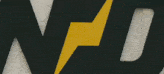 three people are standing in front of a yellow and white sign that says thunder express