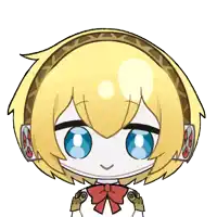 a cartoon drawing of a girl with headphones and a red bow