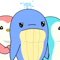 a blue whale with water coming out of it 's nose