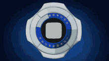 a blue and white circle with chinese characters around it