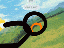 a drawing of a stick figure with the words can i win on the bottom