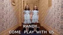 Come Play With Us The Shining GIF - Come Play With Us The Shining Grady Twins GIFs