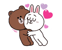 love hug bear cony brown