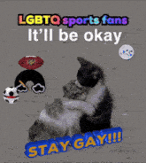 a poster that says lgbtq sports fans it 'll be okay stay gay