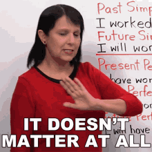 It Doesnt Matter At All Rebecca GIF - It Doesnt Matter At All Rebecca Engvid GIFs