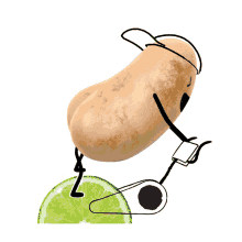 potato exercise bike getting fit workout exercise