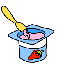 yougurt strawberry snack calcium food