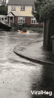 Kayaking In The Street Viralhog GIF