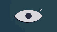 a drawing of an eye with a black spot on it