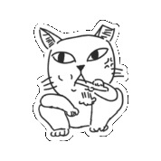 The Cat Line Sticker - The Cat Line Angry Stickers
