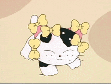 Tama And Friends Happy Cat GIF - Tama And Friends Happy Cat Bows GIFs