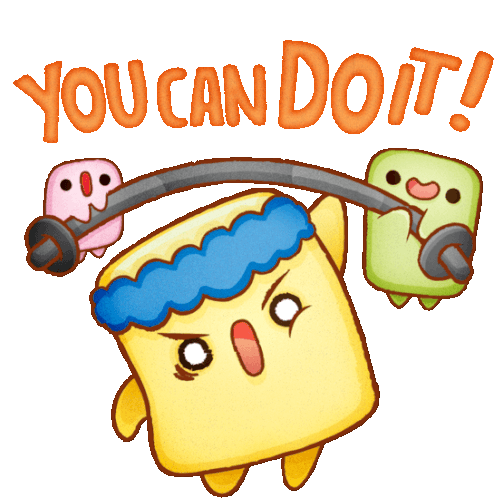 You Can Do It! Sticker - The Party Marshmallows You Can Do It Strong Stickers