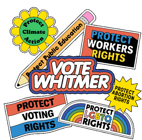 Vote Michigan Election Sticker - Vote Michigan Election Election Stickers