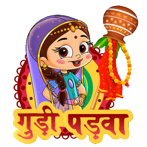 Gudi Padwa Chutki Sticker - Gudi Padwa Chutki Chhota Bheem Stickers