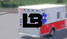 a blurred image of an ambulance with the letter l3 on the bottom