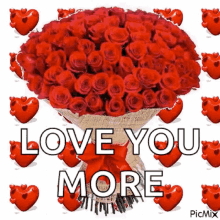 Bouquet Of Roses Love GIF - Bouquet Of Roses Love Hearts GIFs