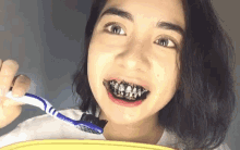 Georgia Relucio Scary GIF - Georgia Relucio Scary Brushing Teeth GIFs