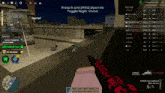 a screenshot of a video game with the words press b and dpad down to toggle night vision visible