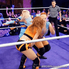 stunner betty robbie rocket wow women of wrestling wrestling