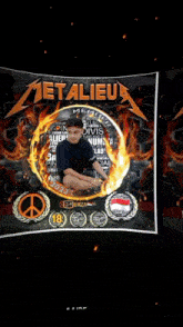a picture of a man with metallica written on the top