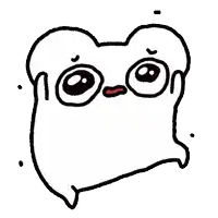 a cartoon drawing of a frog with big eyes and a red nose .