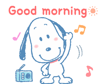 Good Morning Snoopy Sticker - Good Morning Snoopy Groovy Stickers