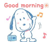Good Morning Snoopy Sticker