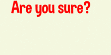 a sign that says " are you sure " with an orange explosion