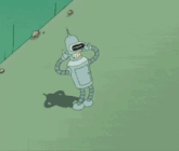 a cartoon character with purple hair is standing in a kitchen holding a knife