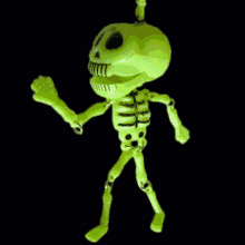 halloween skeleton keychain mouth move