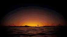 a sunset over a body of water with the words memphis egypt a crazy long time ago on the bottom
