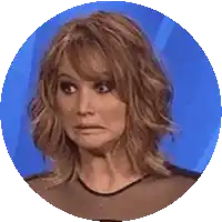 a woman with a shocked look on her face