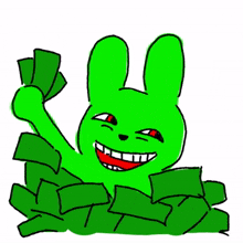 green rabbit red eye money rich