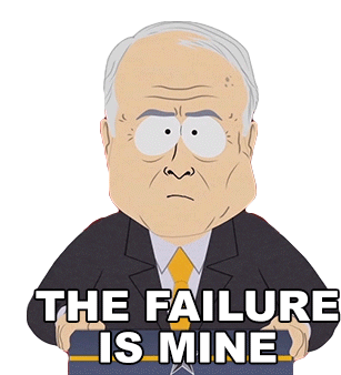 The Failure Is Mine John Mccain Sticker - The Failure Is Mine John Mccain South Park Stickers