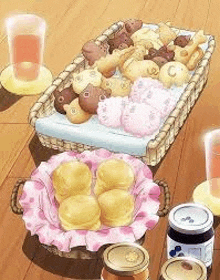Sweet Candy Picnic With Different Types Of Sweet GIF