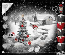 Merry Christmas Snow GIF