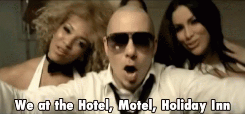 Hotel Motel Holiday Inn GIF - Hotel Pitbull We GIFs