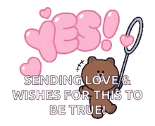 Brown And Cony Yes GIF - Brown And Cony Yes Bubbles GIFs