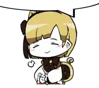 a cartoon drawing of a girl with a cat 's headband