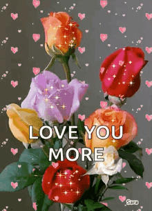 Sparkles Flowers GIF - Sparkles Flowers Love You More GIFs