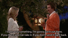 Ron Burgundy Be On You GIF - Ron Burgundy Be On You Send It Back GIFs