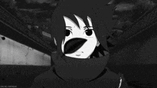 a black and white drawing of a boy with a scarf around his neck and a caption that says ' den no hiringan '