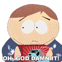 Oh God Damn It Eric Cartman Sticker - Oh God Damn It Eric Cartman South Park Stickers