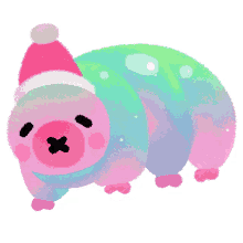 christmas christmas hat cute water bear tardigrade christmas christmas hat cute water bear tardigrade