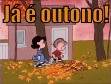 Lucy Linus Olá Outono / Estações Do Ano / Calendário / Paisagem / Peanuts GIF - Lucy Linus Peanuts GIFs