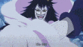a cartoon character is smiling and says like this