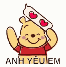Anh Yeu Em GIF - Winnie The Pooh Anh Yêu Em GIFs