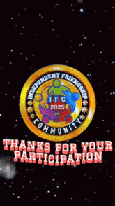 a sign that says thanks for your participation