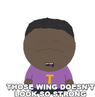 Those Wings Doesnt Look So Strong Token Black Sticker - Those Wings Doesnt Look So Strong Token Black South Park Stickers
