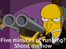 Simpsons Most Dangerous Game GIF - Simpsons Most Dangerous Game Shoot Me Now GIFs